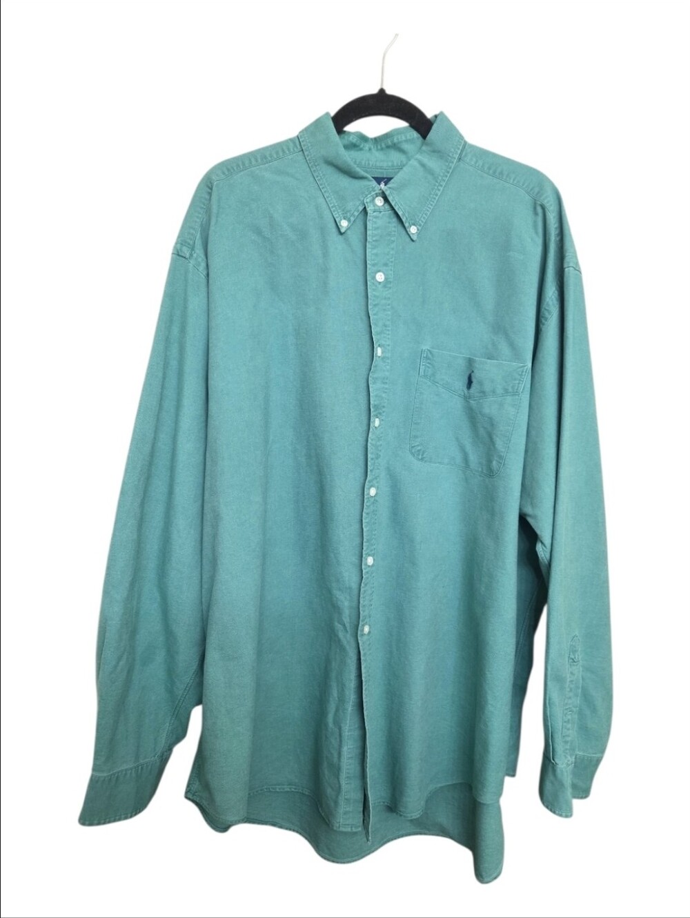 Ralph Lauren Blake XXL Teal Green Cotton Button Down Shirt